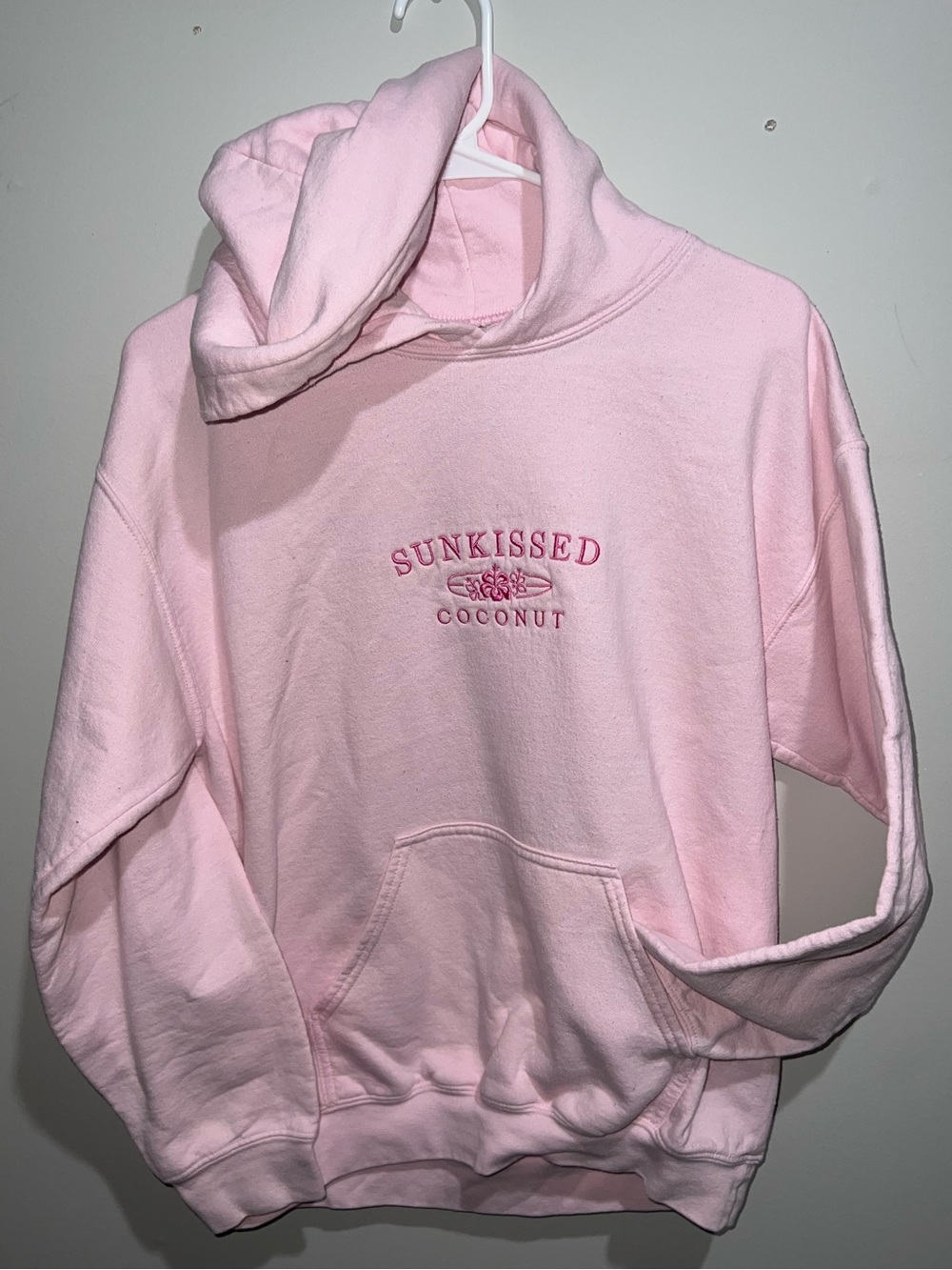 Sunkissed Coconut Pink Hooded Sweatshirt - Size M